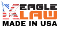 Eagle Law for car floor mats logo with American flag and 'Made in USA' text