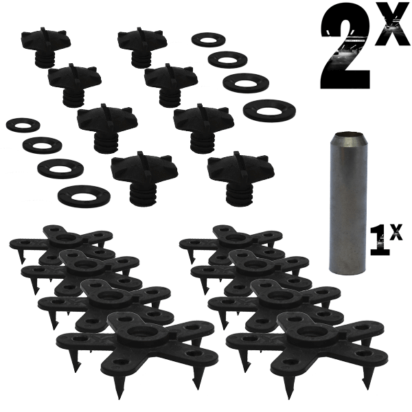Eagle Klaw Floor Mat Fastener Kit - 4 Mats